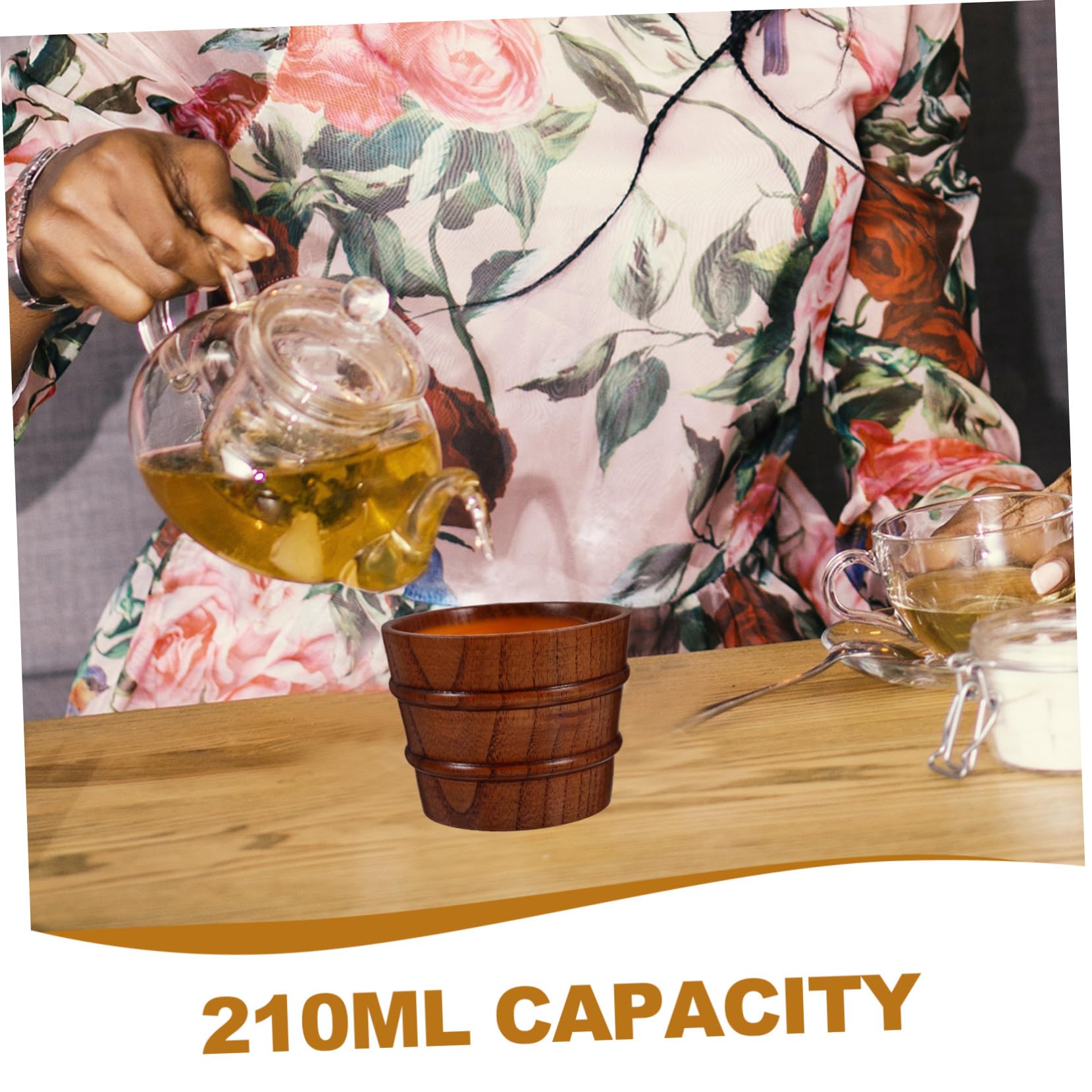 OUNONA 4stücke Holzbecher Mit Deckel Eleganter Trinkbecher Für Kaffee Tee Und Bier Handgefertigte Holztasse Für Stilvolle Anlässe Vielseitige Verwendung Küche Und Bar