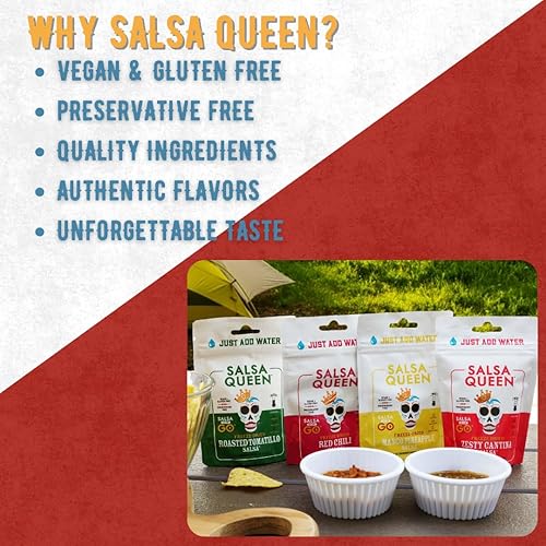Vista 57 de Salsa Queen Salsa gourmet liofilizada Cantina Ingredientes frescos Vida útil de más de 3 años No necesita refrigeración Vegana, cetogénica