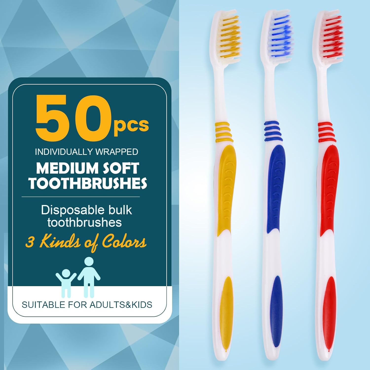 Indivily Wrapped Bulk Toothbrush Pa, Disposable Toothbrush,