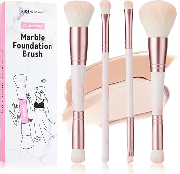 Double Ended Makeup Brush Two-In-One for Creating a Gorgeous, Foundation Brush for Liquid Makeup Brochas Para Maquillaje Patrick Ta Blush Foundation Blush Pink