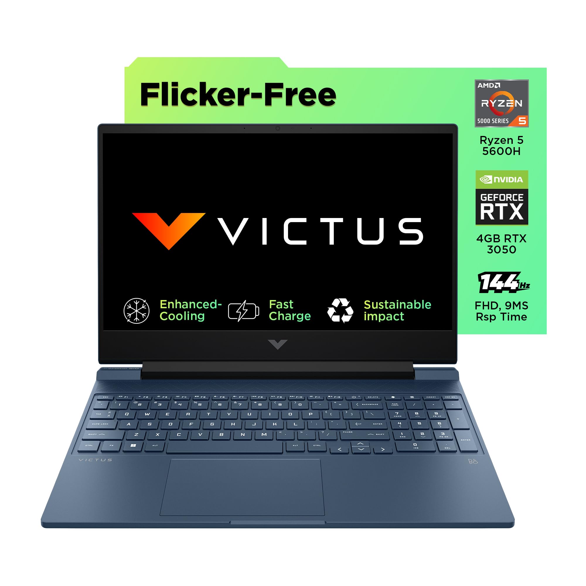 HP Victus, AMD Ryzen 5 5600H, NVIDIA RTX 3050, 16GB DDR4, 512GB SSD ...