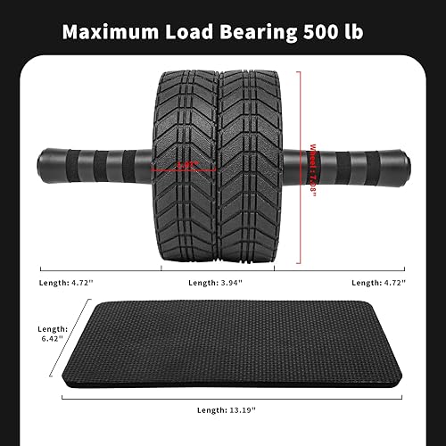 Miniatura 4 de Ab Roller Wheel - AGREJO Ab Workout Equipment for Abdominal & Core Strength Training, Home Gym Fitness Equipment, Exercise Wheel for Men Women
