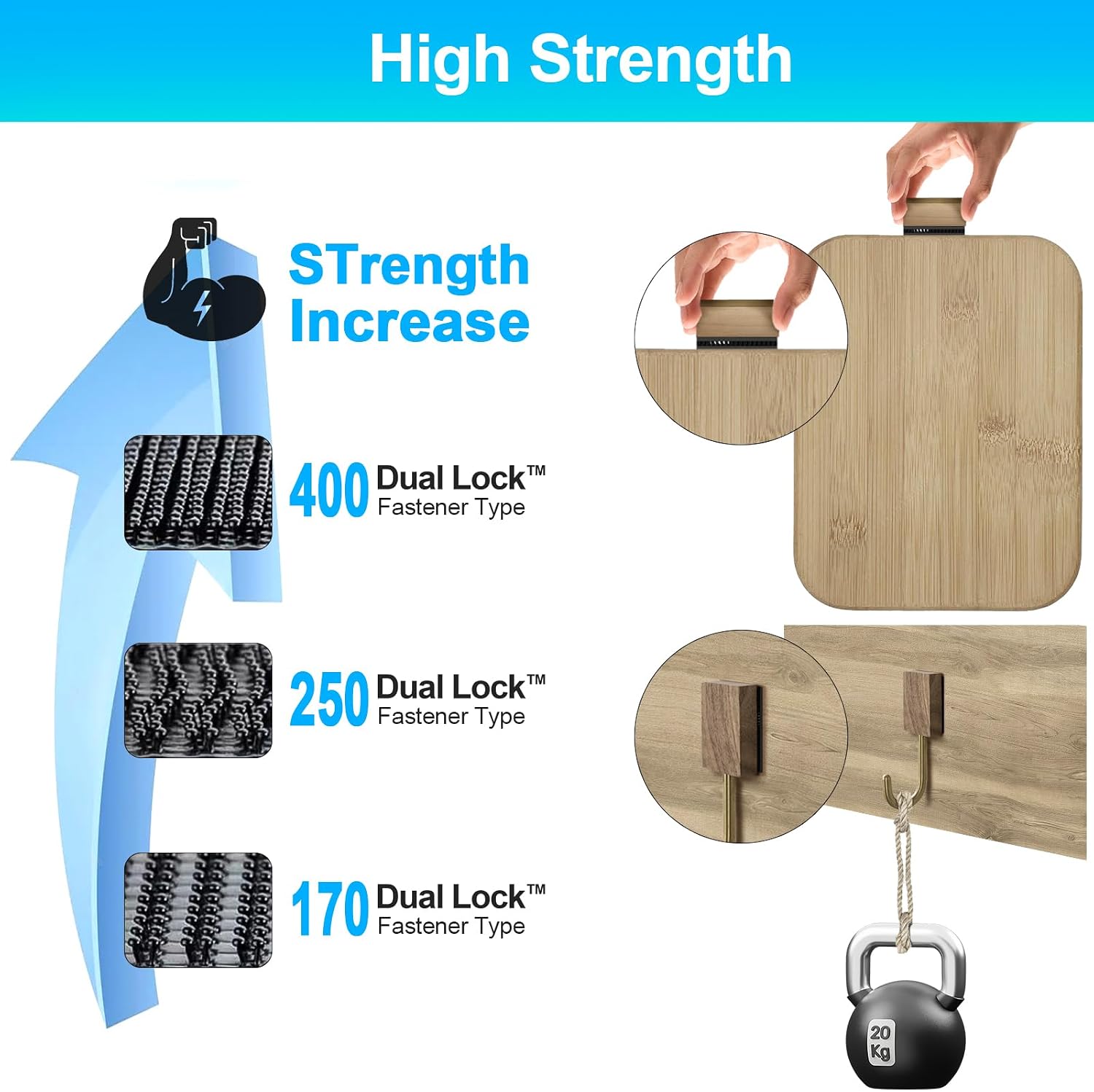 Dual Lock SJ3550 1"x2" 10PCS Heavy Duty Industrial Strength Mounting Tape