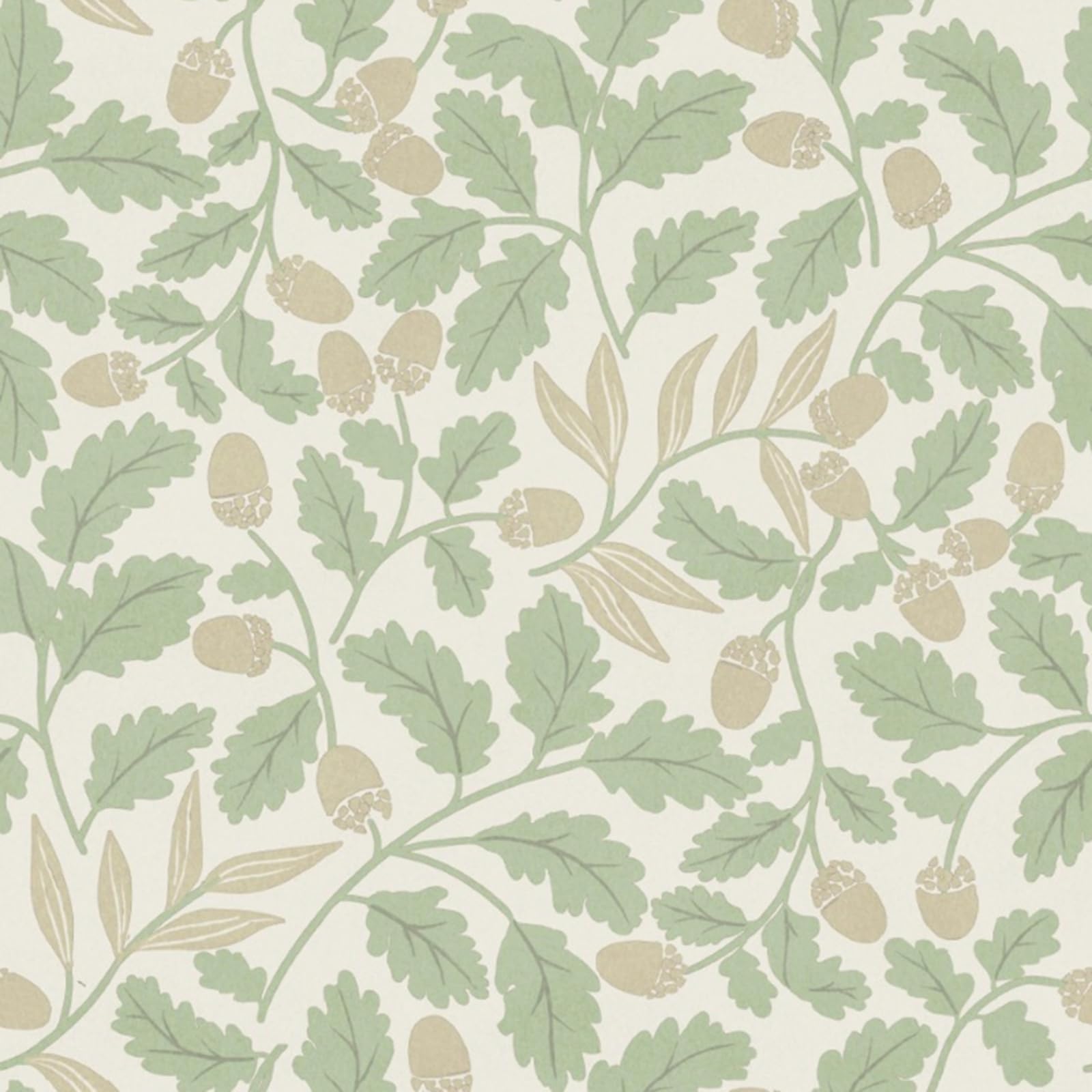 Arthouse Sage Acorn Trail Wallpaper Floral Feature Wall