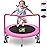 BCAN 36\'\' Toddler Trampoline, ASTM Certified - Kids Trampoline for Ages 1-6, Foam Handle & Safe Thickened Cover, Mini Trampolines for Kids Indoor, Easy to Assemble