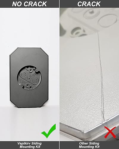 Vista 3 de Bloque de montaje de luz lateral, bloque de montaje de revestimiento de vinilo 8141DBL con caja eléctrica integrada, kit de placa de montaje al aire