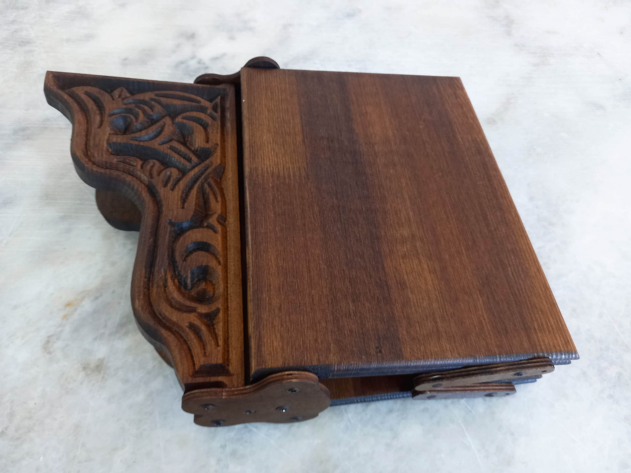 Soporte para libros de oración, regalo de Ramadán, Rihal Rehal, regalo tallado de madera (V Rihal)
