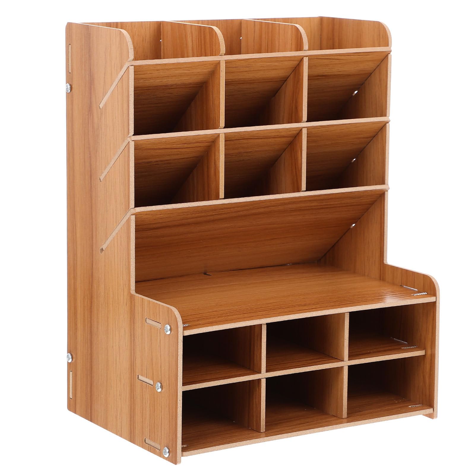 Caja Organizadora Diseño Simple y Limpio para Bolígrafos y Papelería de Madera Resistente y Ligera Adecuado para Escritorio y Oficina