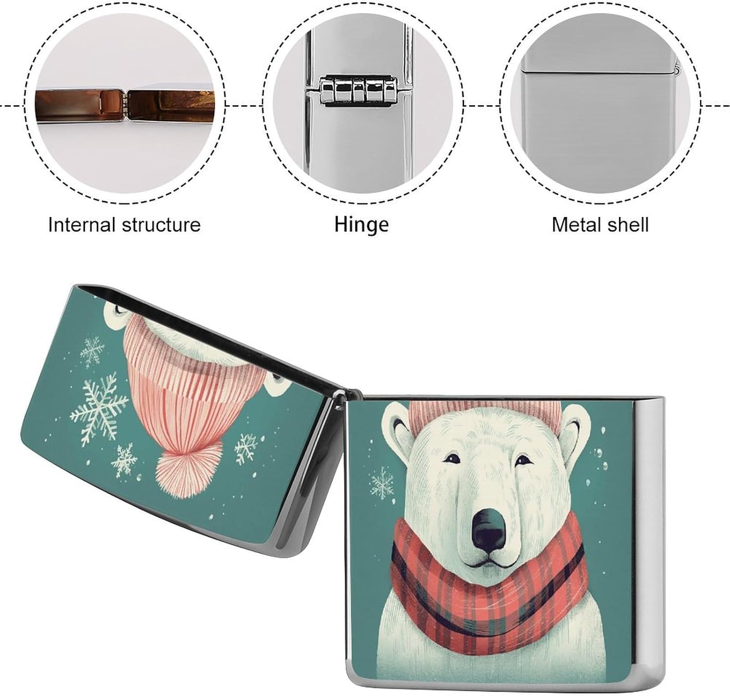 Bear Wearing Hat Lighter Case Cover Lighter Shell