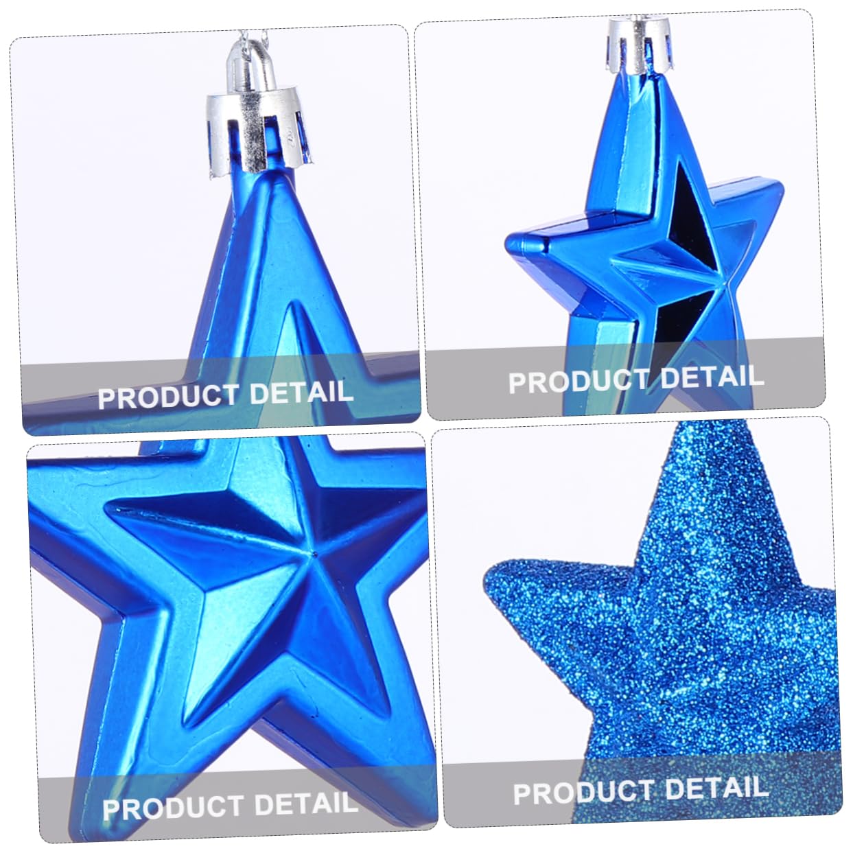3 Set Di Bellissimi Ornamenti Per Lalbero Di Natale Decorazioni A Forma Di Stella Sicuri Per La Pelle Per Casa Ufficio Scuola Hotel 18 Pezzi * 3