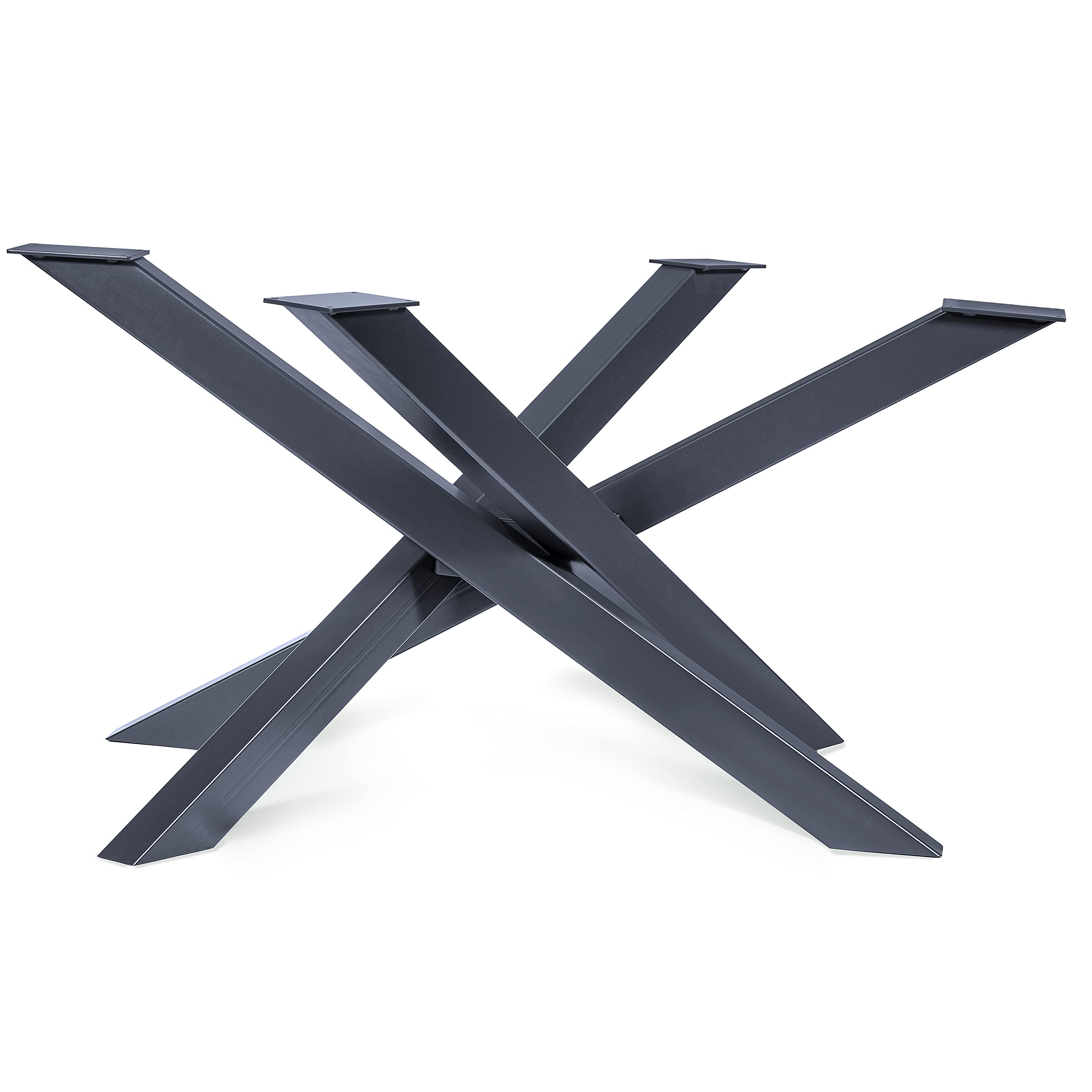 Magnetic Mobel Struttura del tavolo Orion Design a croce, robusta, robuste guide per tavoli, acciaio, gambe del tavolo, metallo (Antracite, 113x73xH71)