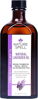 Nature Spell Lavender Oil for Hair & Skin 150ml – Hair Oil for Dandruff and Itchy Scalp, Dandruff Scalp Treatment - Body Oil to Reduce Skin Irritation and Promote Restful Sleep – Made in the UK