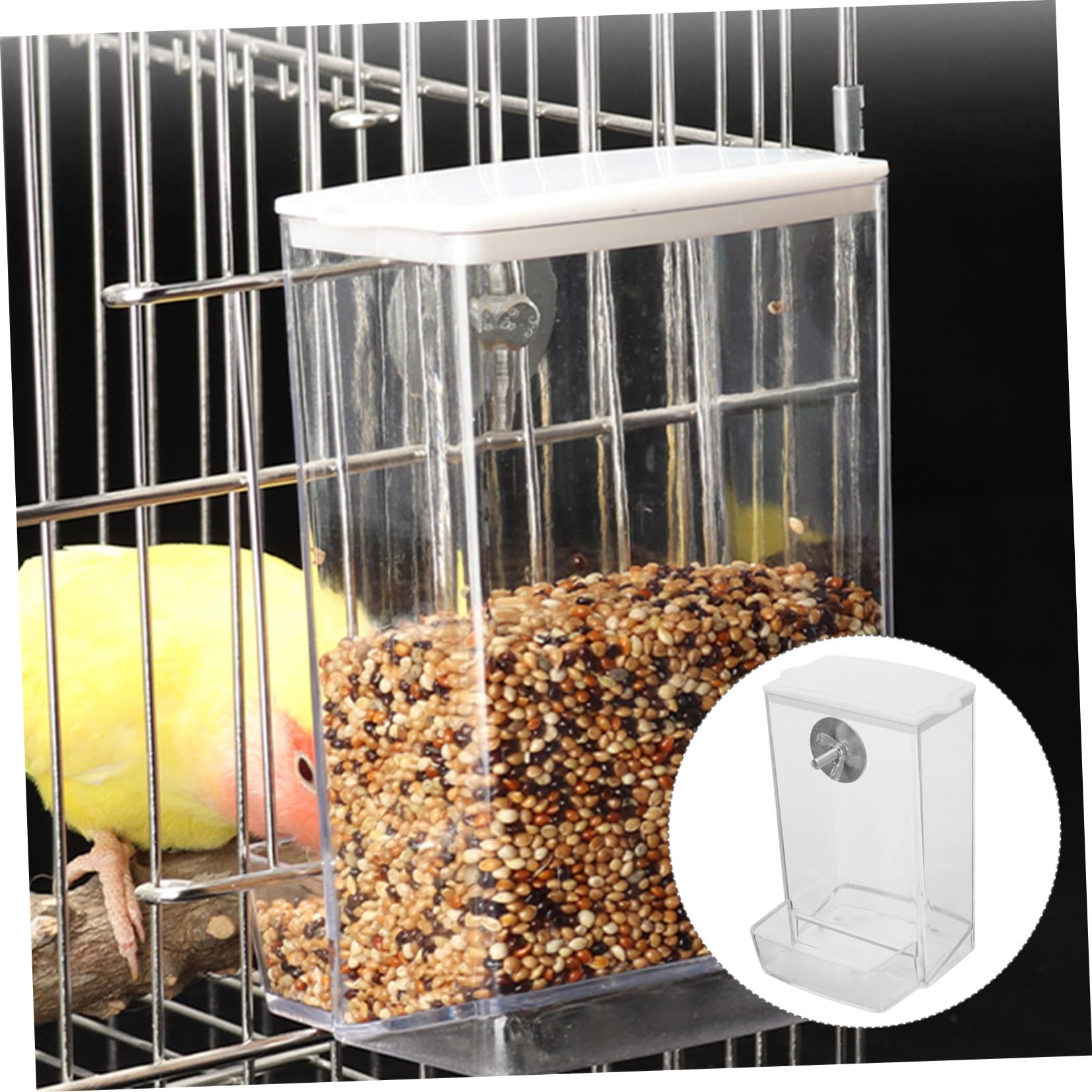 Kisangel 5 Uds Caja De Comida para Pájaros Jaula para Pájaros Cuencos para Jaulas Contenedor De Comida para Loros Cuenco De Alimentación para Alimentador Automático Alimentador De