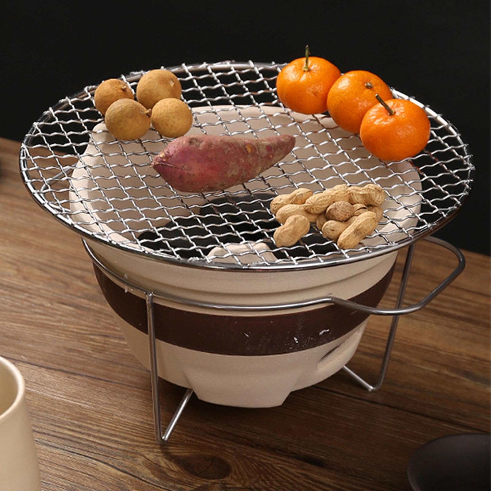 Cocoarm Ceramiczny Piec na Węgiel Drzewny z Gliny, Piec do Parzenia Herbaty i Mały Grill do Domowego Pikniku na świeżym Powietrzu