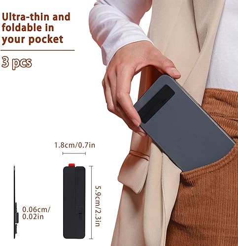 Miniatura 3 de 3 soportes invisibles ultrafinos para teléfono, soporte ajustable vertical y horizontal para teléfono, compatible con cualquier teléfono celular