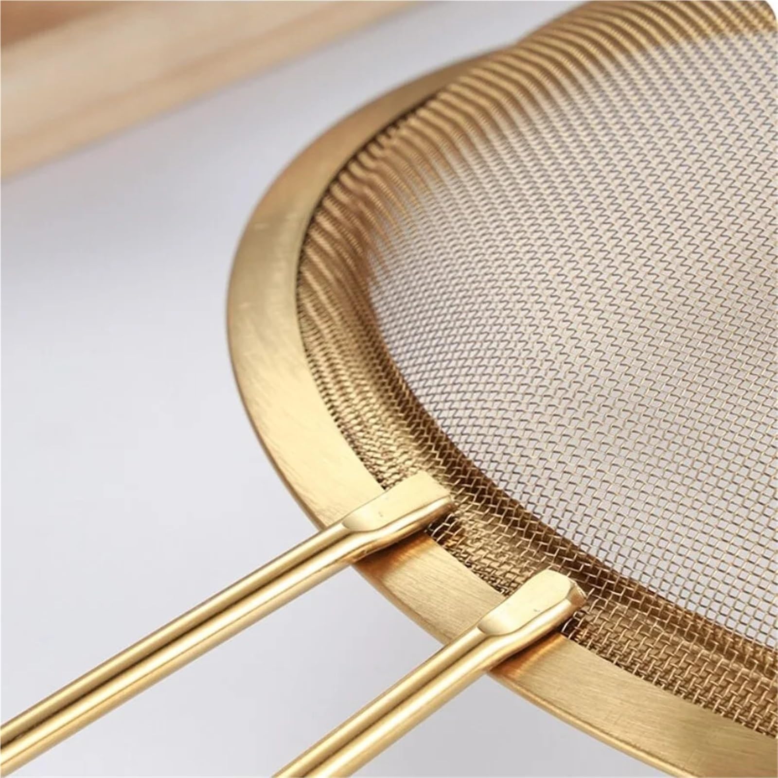 Mehlsieb 1 stück Edelstahl Sieb Küche Bäckerei Gold Mit Haken Öl Scoop Sojamilch Saft Reis Milch Filter Mehl Bildschirm(XXL)