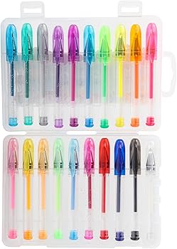 NIKO Gel Pen Mini 20 Glitter Colored Pens ?1 Pack : Amazon.in