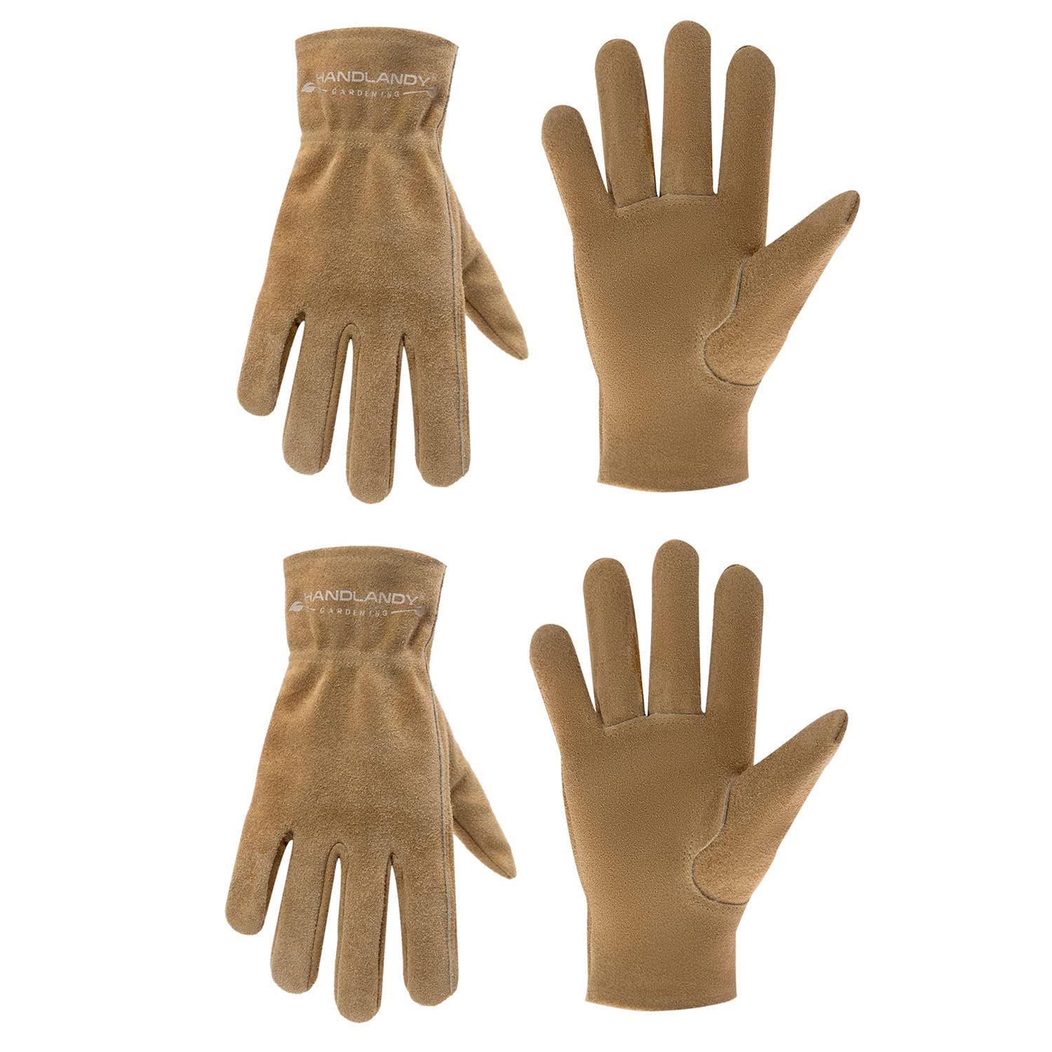 AIGEVTUREKids Genuine Leather Work Gloves Kids Gardening Gloves age 2-11 Girls Boys for Children Garden Yard Outdoor
