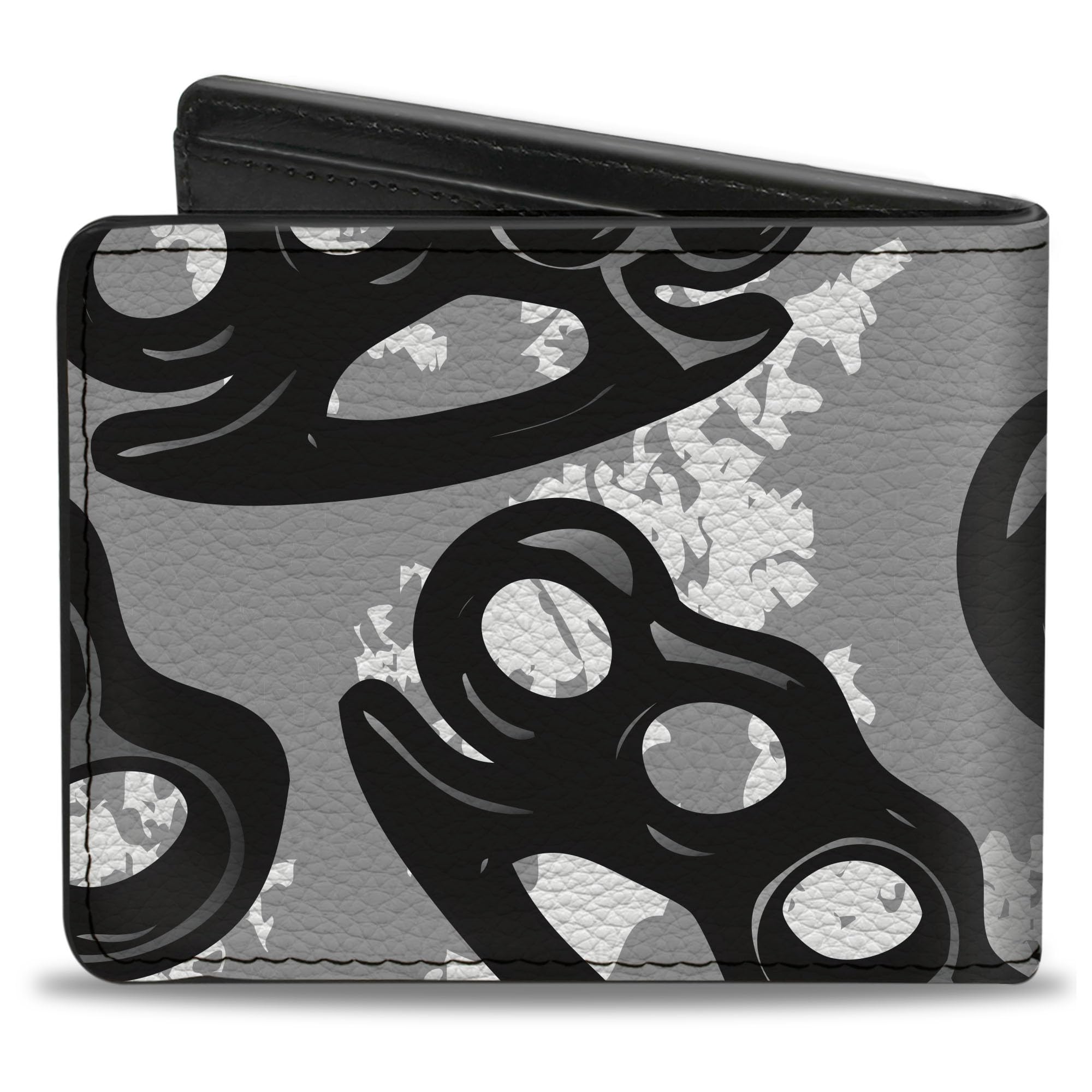 Buckle-Down Men's Wallet, Bifold, Brass Knuckles White Gray Black, Vegan Leather, Multi, 4.0