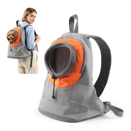 PETCUTE Mochila para Perros,Mochila Transpirable con Doble Hombro para Perros,Diseño de Cabeza hacia…