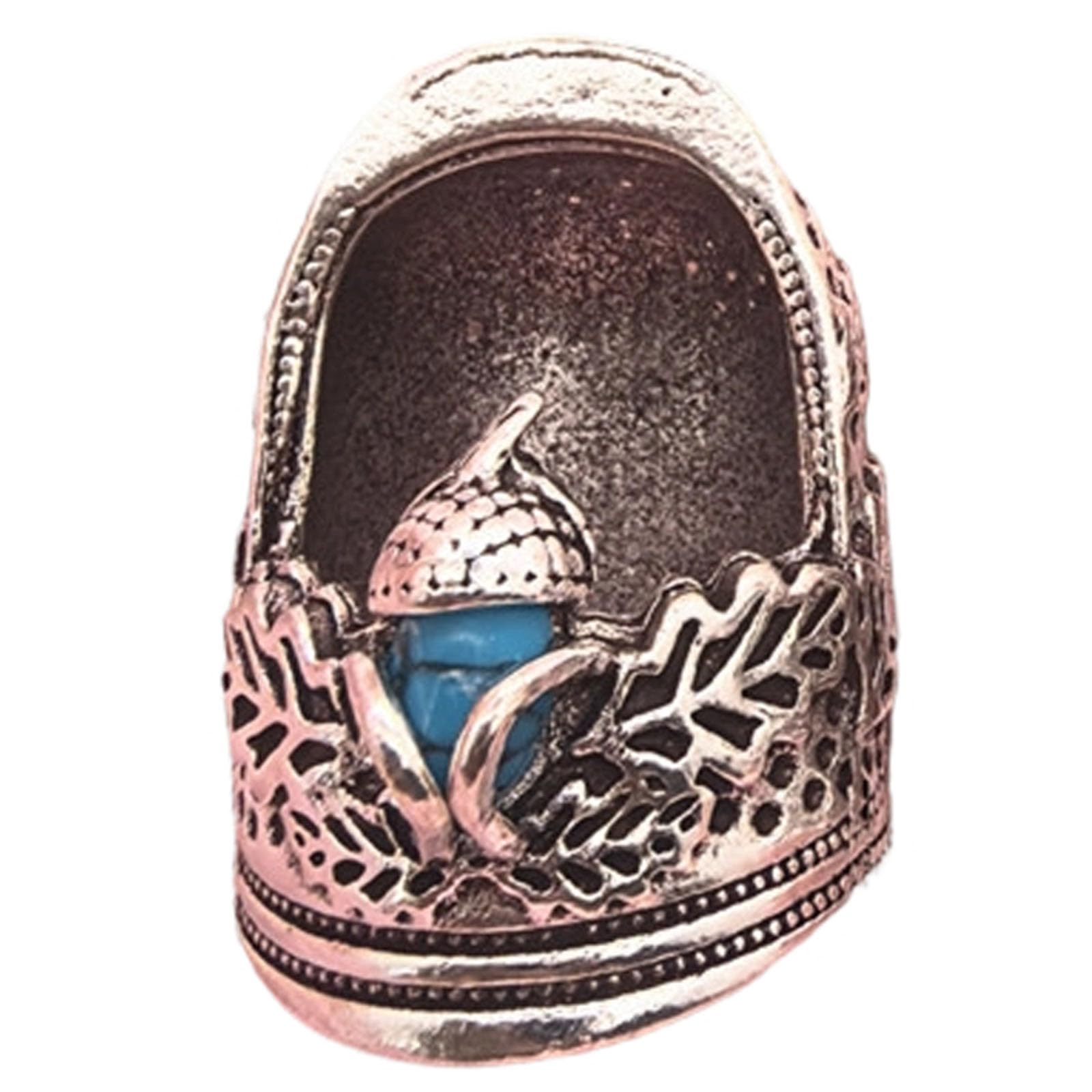 Kaeltsyn Turquoise L Ergonomic Finger Protectors For Clothing Maker From Alloy Featuring Open Structure For Enhances Control Beading Thimble