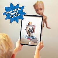 Vista 44 de Wall Palz Marvel Miles Morales Wall Decal - Marvel Wall Stickers with 3D Augmented Reality Interaction - 21" Spider-Man Peel and Stick Bedroom Decor