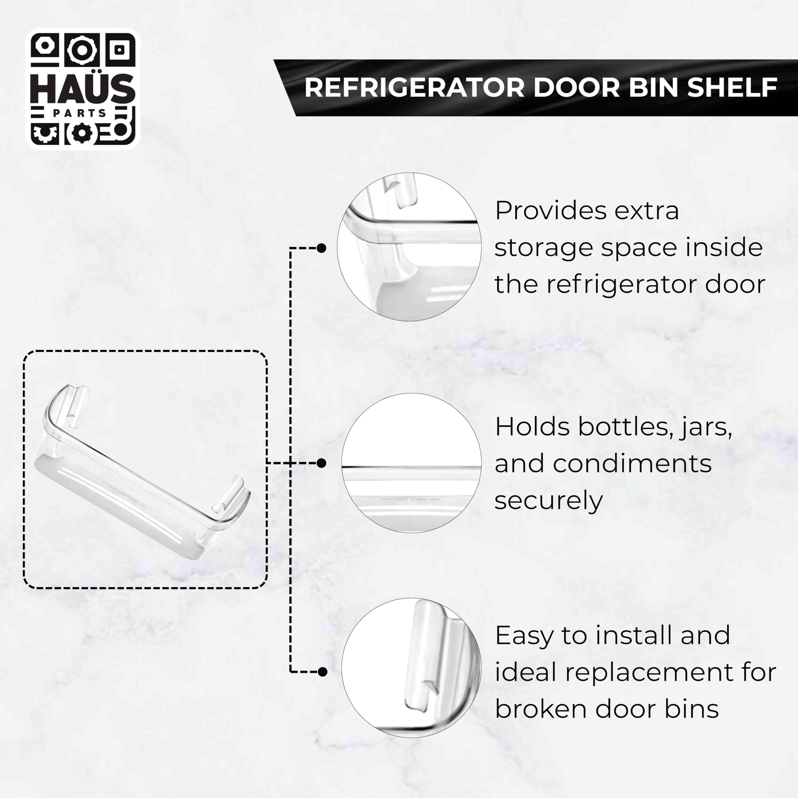 240323002 - Estante para puerta de refrigerador compatible con EA429725, 240323005, AH429725, 240323006, 890955, 240323010 y 890955 (paquete de 2)