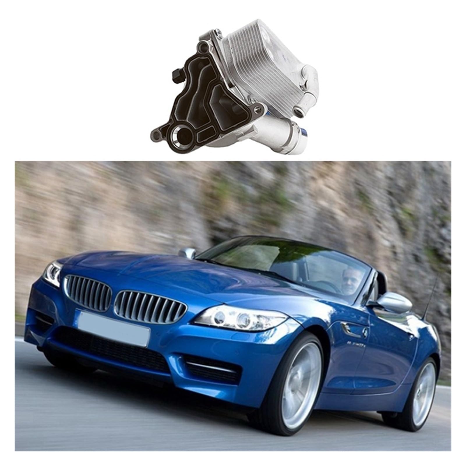 Piezas de Filtro de Aceite for Coche, componente Compatible con BMW 5 Series 2010-2016 X4 2014-2018 Z4 2009-2015, radiador de Aceite 11428637812