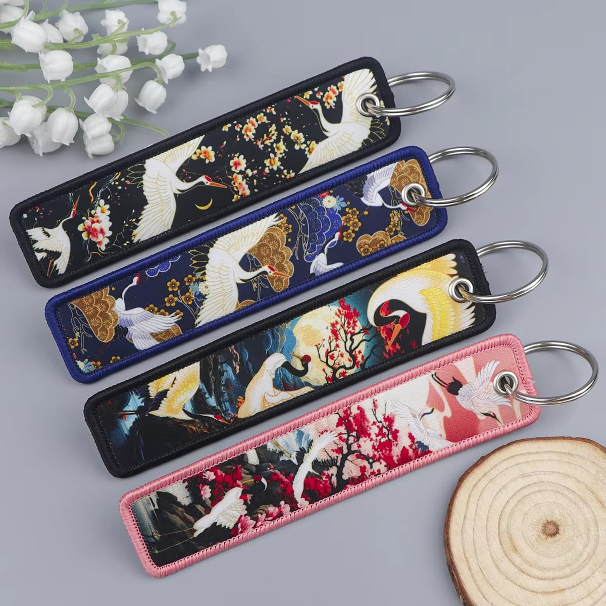 Porte-clés Artistique Japonais En Résine – Forme Fleur De Cerisier Polie, Pour Sac à Dos Ou Trousseau – Cadeau Femme/Étudiant