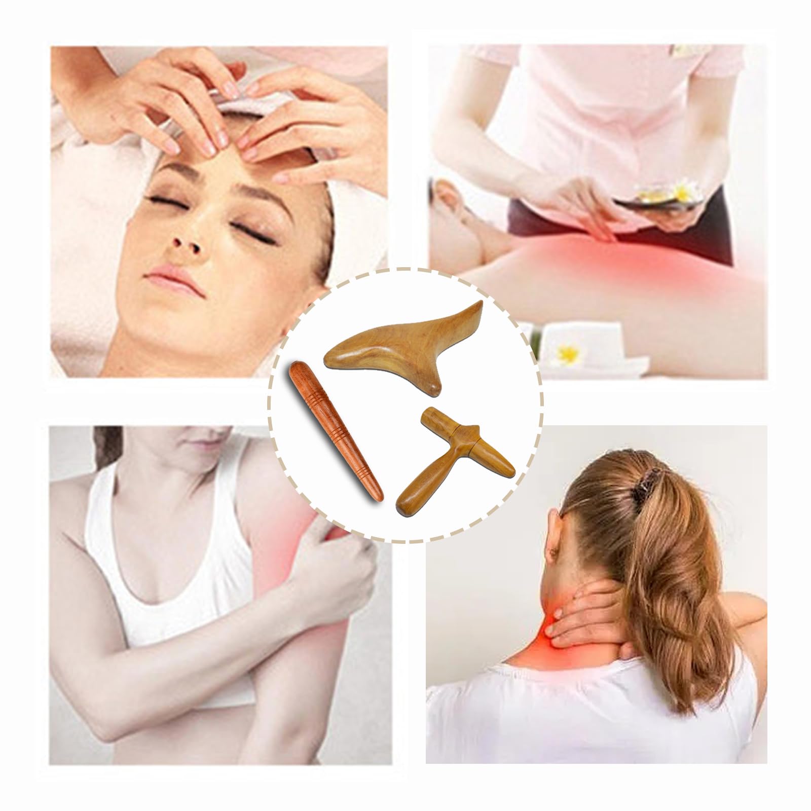 Ensemble de Cannes et Bâtons de Massage en Bois Parfumé - Outils de Réflexologie et d'Acupuncture pour Détendre, Soulager la Douleur et Améliorer la Circulation