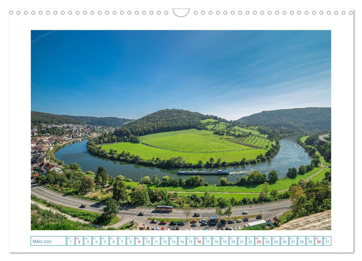 Naturwunder - Deutschlands Flussschleifen (Wandkalender 2025 DIN A3 quer), CALVENDO Monatskalender: Flussscheifen - Phänomene der Natur (CALVENDO Orte)