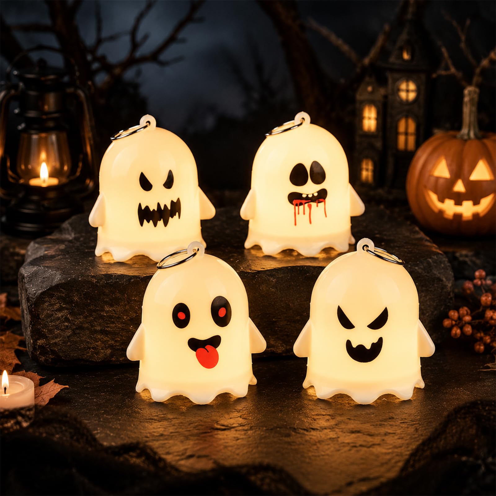 Halloween Ghosts Candle Lights Halloween Lanterns for Table Decoration