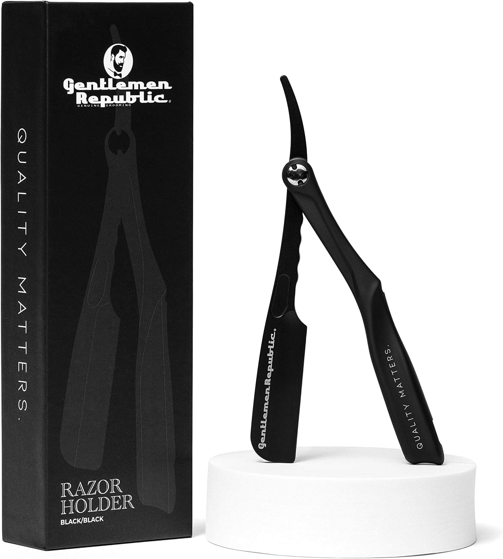 Straight Edge Razor Safety Black for Barber or Daily At-Home Use