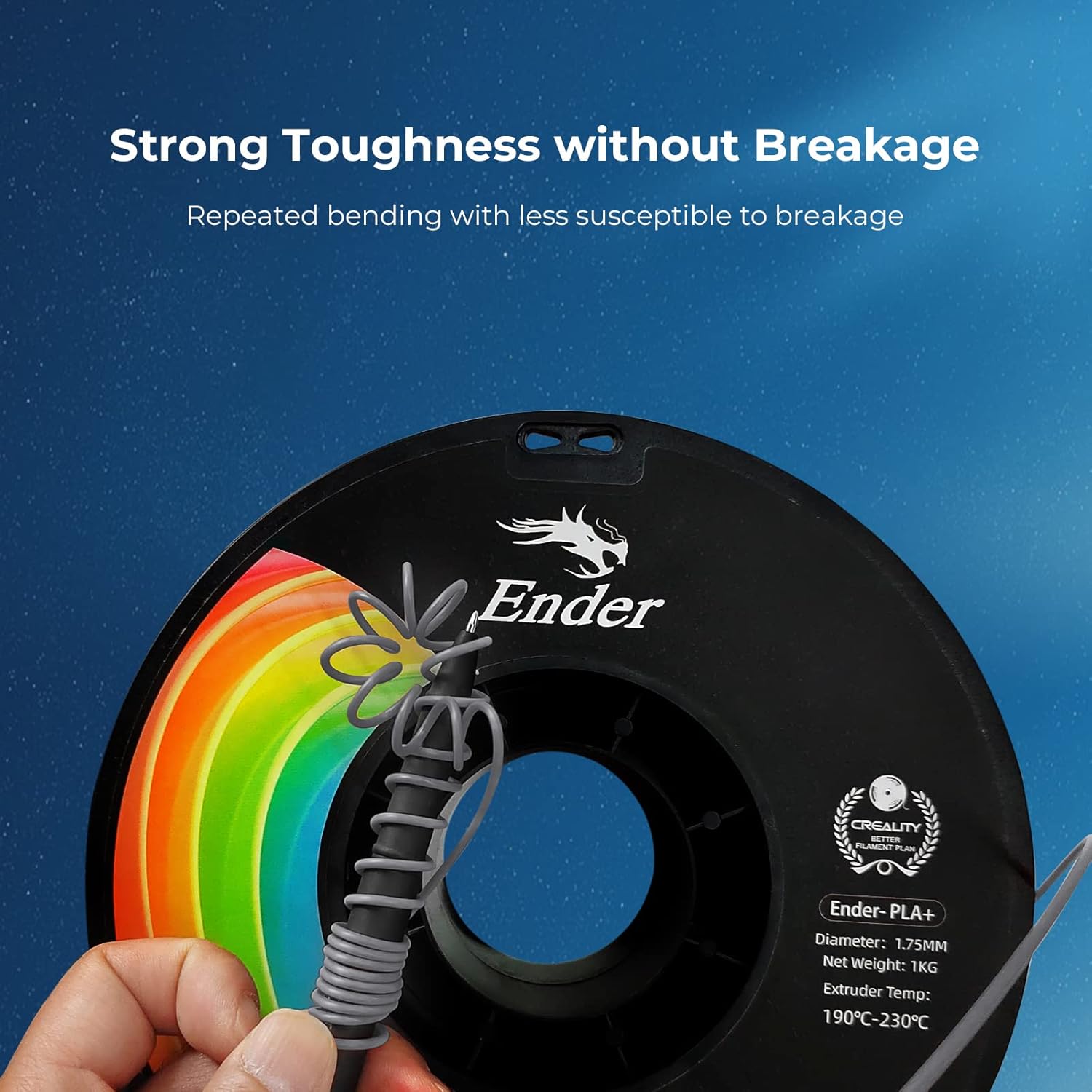 Creality Grey PLA+ 1.75mm Filament Bundle,with Creality Space Pi Filament Dryer Box