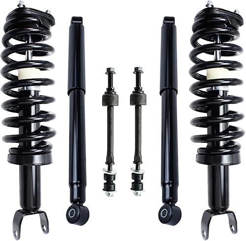 Miniatura 74 de Detroit Axle - Kit de amortiguadores de 6 puntales para Chevrolet Cruze Volt 2011-2012, puntales delanteros con resortes helicoidales barras