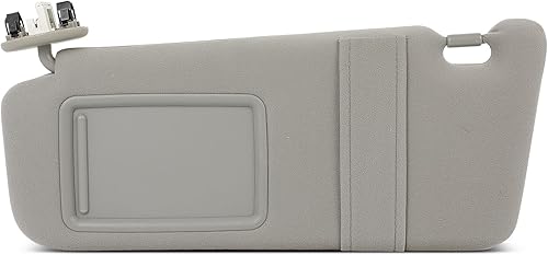 SCITOO Visera parasol gris para el lado izquierdo del conductor para Toyota Camry Sedan con luz de tocador para Toyota Camry Sedan 2006, 2007, 2008,