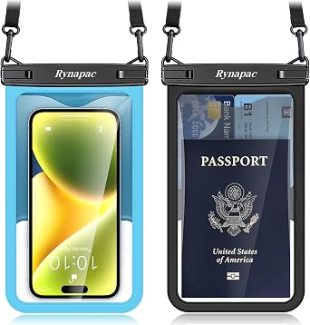 Rynapac Waterproof Phone Pouch Up to 8.5", 2Pack IPX8 Waterproof Phone Case