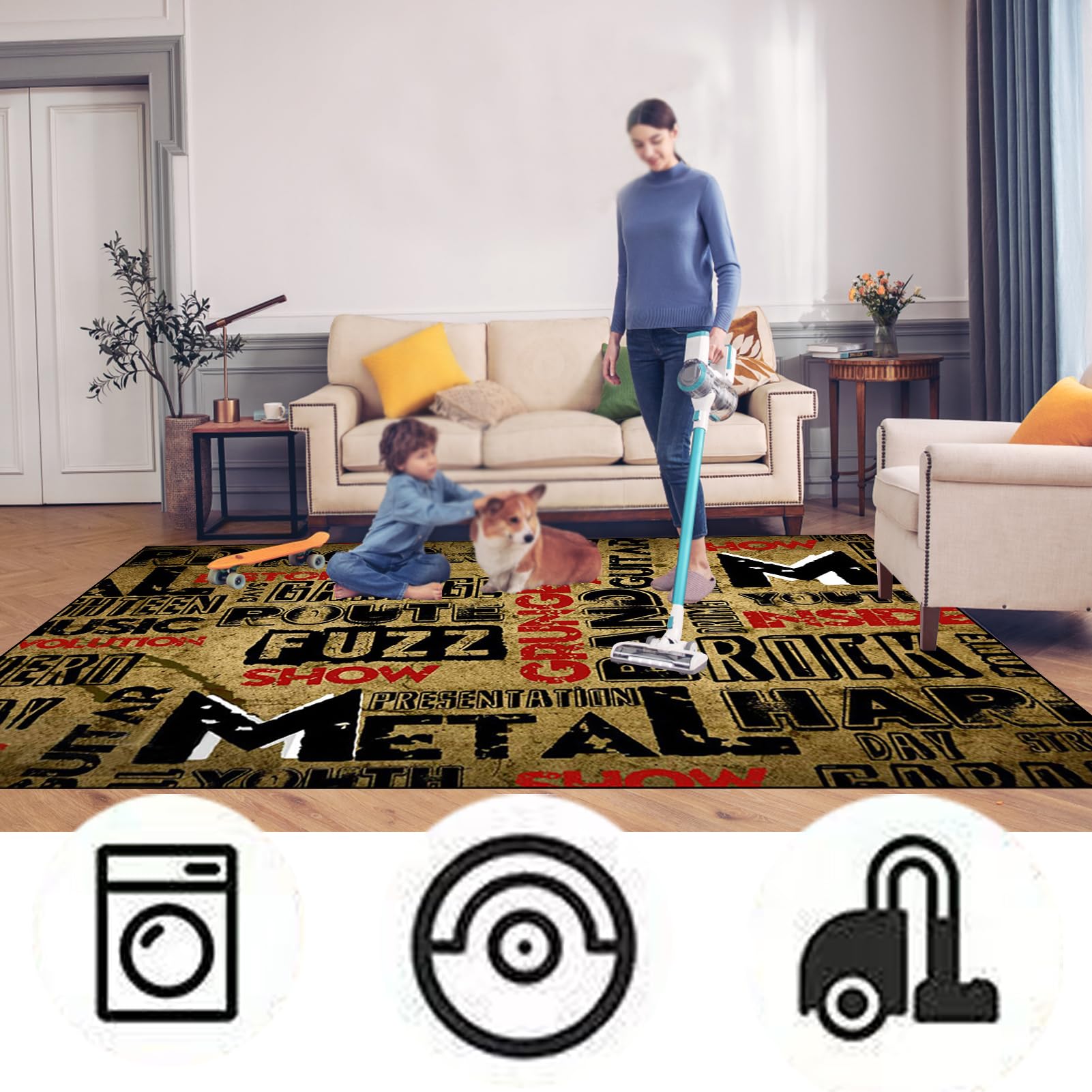Tapis Batterie Acoustique Tapis de Tambour Insonorisé Moquette Antidérapant 100 x 80 cm Tapis Insonorisant pour Batterie électronique Accessoires de Batterie Instruments de Musique Tapis de Sol
