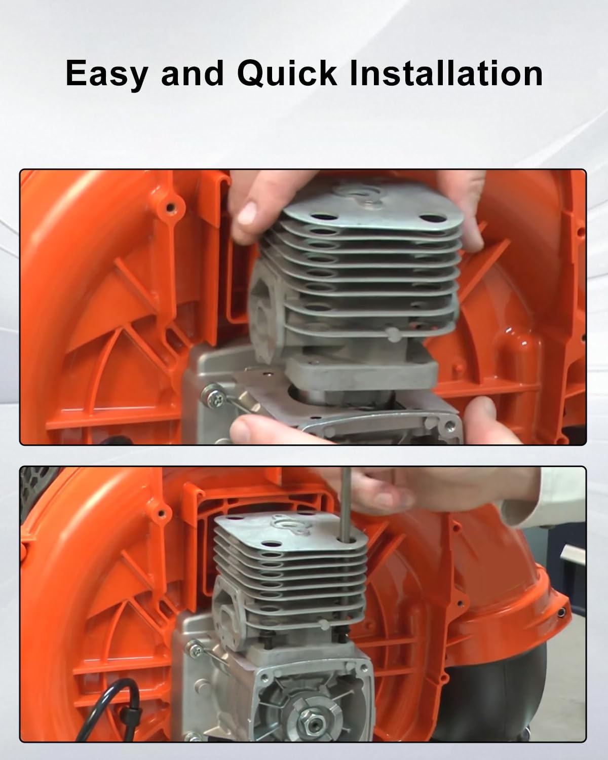 502848701 Cylinder Piston Kit Fit for Husqvarna 150BF 150BT 350BF 350BT Jonsered BB2250 Backpack Leaf Blower, Replace 531396701, with Installation Bolts