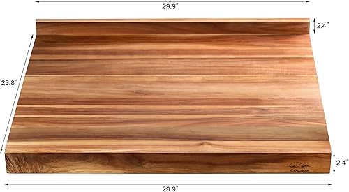 Miniatura 2 de Cangshan 1027082 Tabla de amasado de acacia, 24 x 30 x 1 pulgada