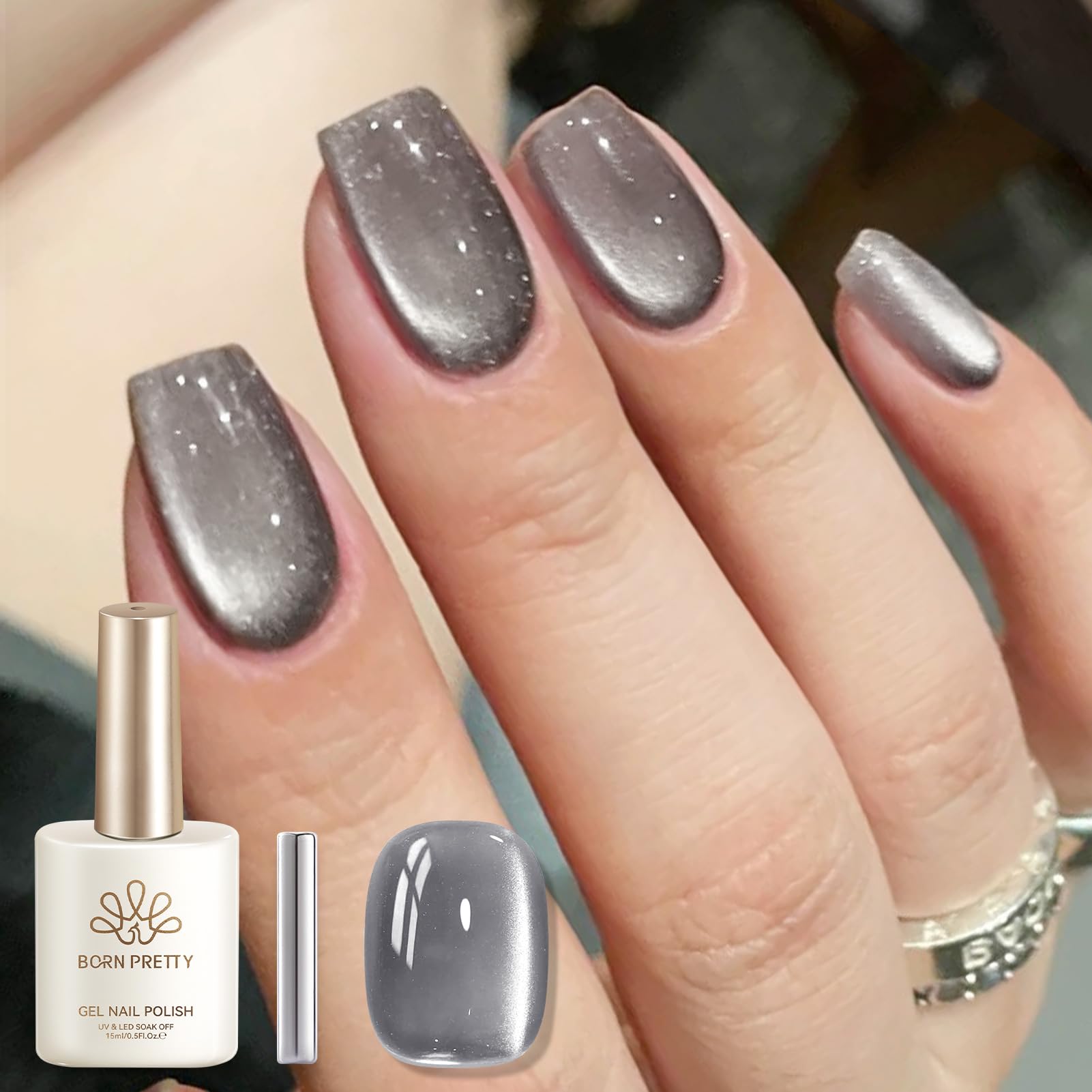 Amazon.co.jp: BORN PRETTY マグネットネイル 15ml 磁気 ジェルネイル