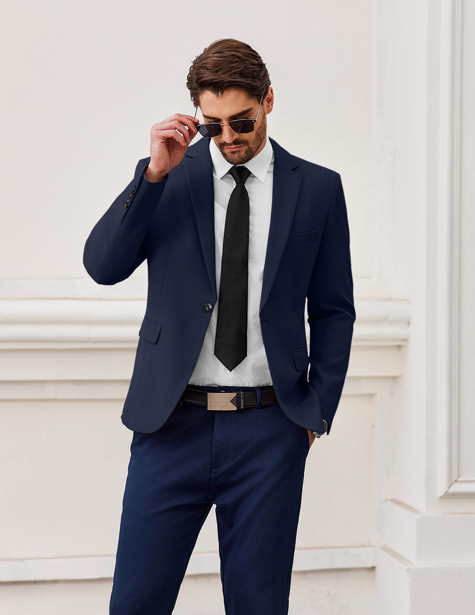 COOFANDY Giacca Blazer da Uomo Sportiva Casual Giacca da Abito con 1 Bottone per Uomo Business Casual