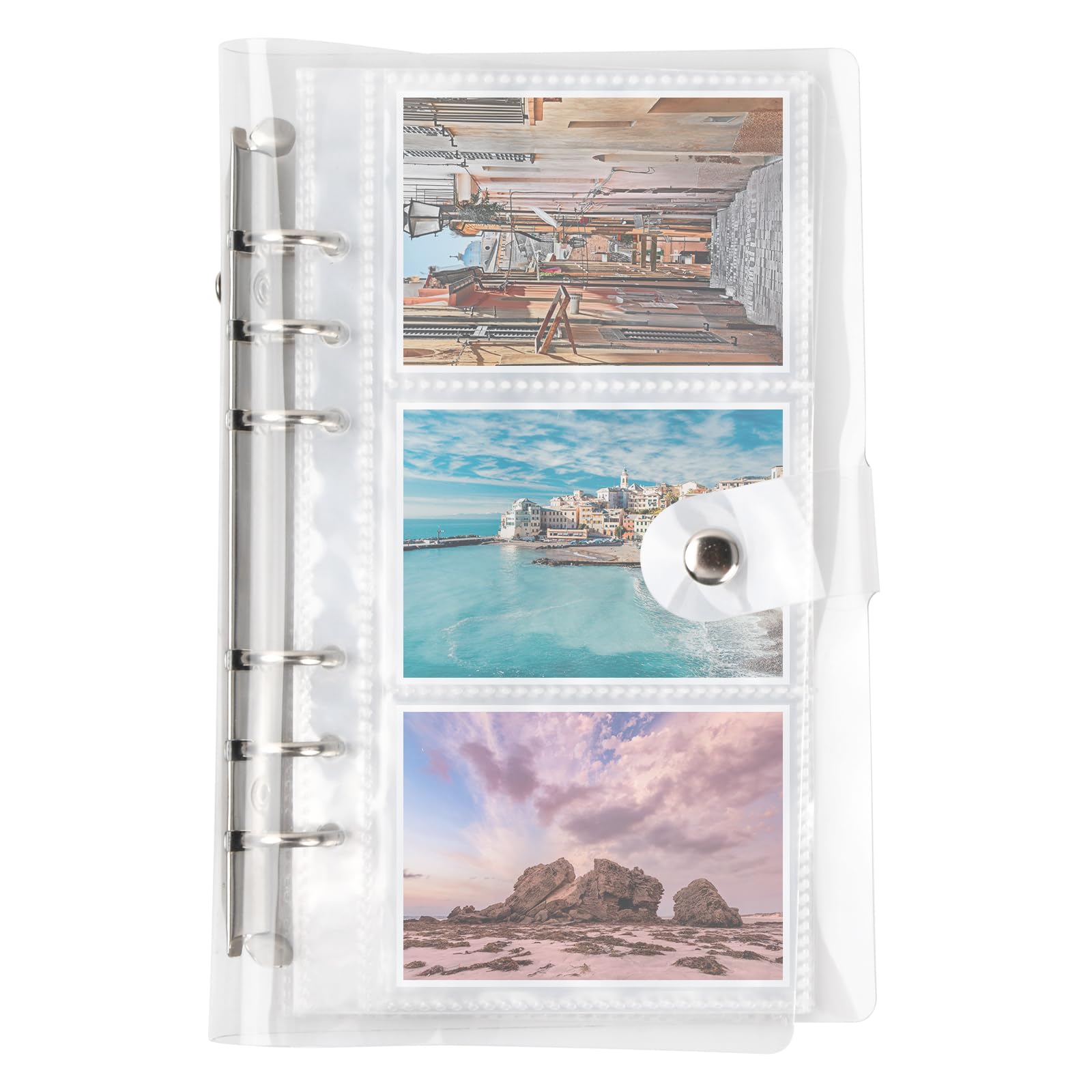 Globleland Album Fotografico Trasparente - 80 Tasche Per Foto 27x19 Cm, Francobolli, Carte - Foto 4