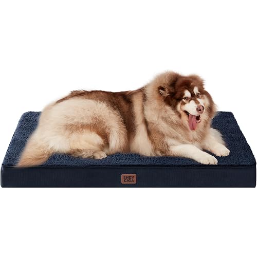 EHEYCIGA Orthopedic XXL Dog Beds for Jumbo Dogs with Removable Washable Cover,Navy, 50x36