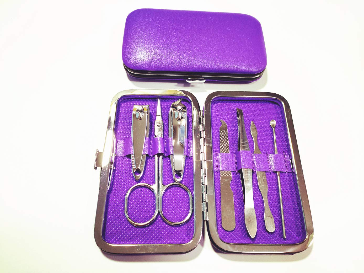 Hacent 7in1 Stainless Steel Nails Cutter Manicure Set Pedicure Kits Travel