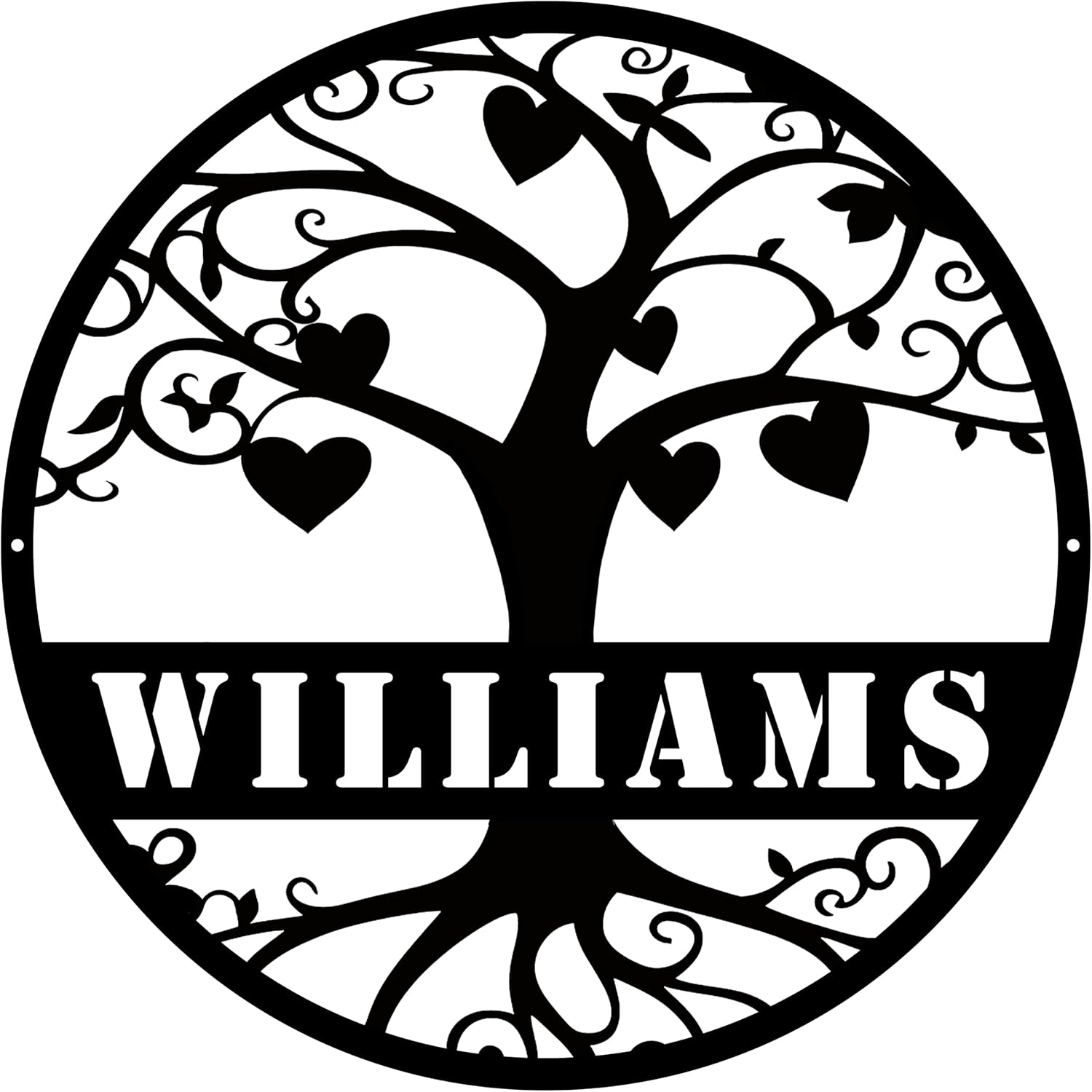 Custom Metal Name Sign, Home Decor House Farmhouse Decor Tree of Life Metal Wall Decor Wedding Gifts Personalized Gifts Couple Gifts Anniversary Gift Wedding Gifts for Couples, YXS02