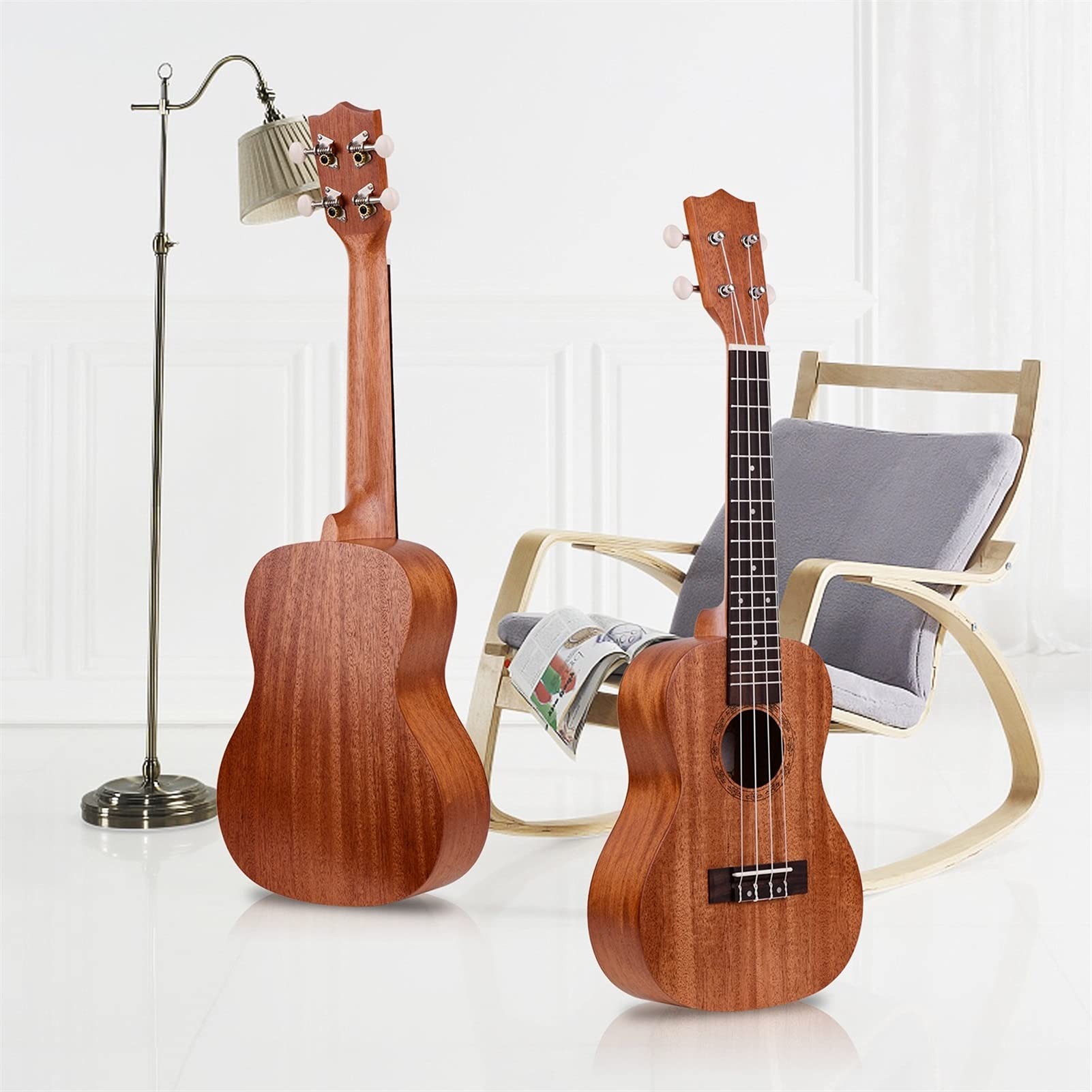 Ukulele koncertowe Początkujący Ukulele 23 Cal Koncert Akustyczny Ukulele Sklejka Sklejka String Tuner Engineered Wood Fingerboard Bridge Otwórz Styl