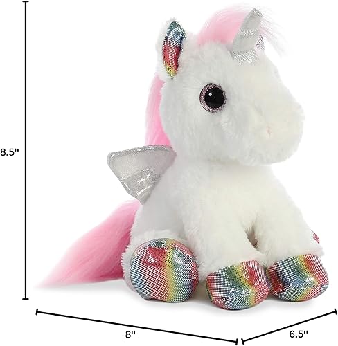 Miniatura 4 de Aurora® Enchanting Sparkle Tales™ Astra Unicorn™ - Animal de peluche - Aventuras mágicas - Juego sin fin - Blanco 12 pulgadas