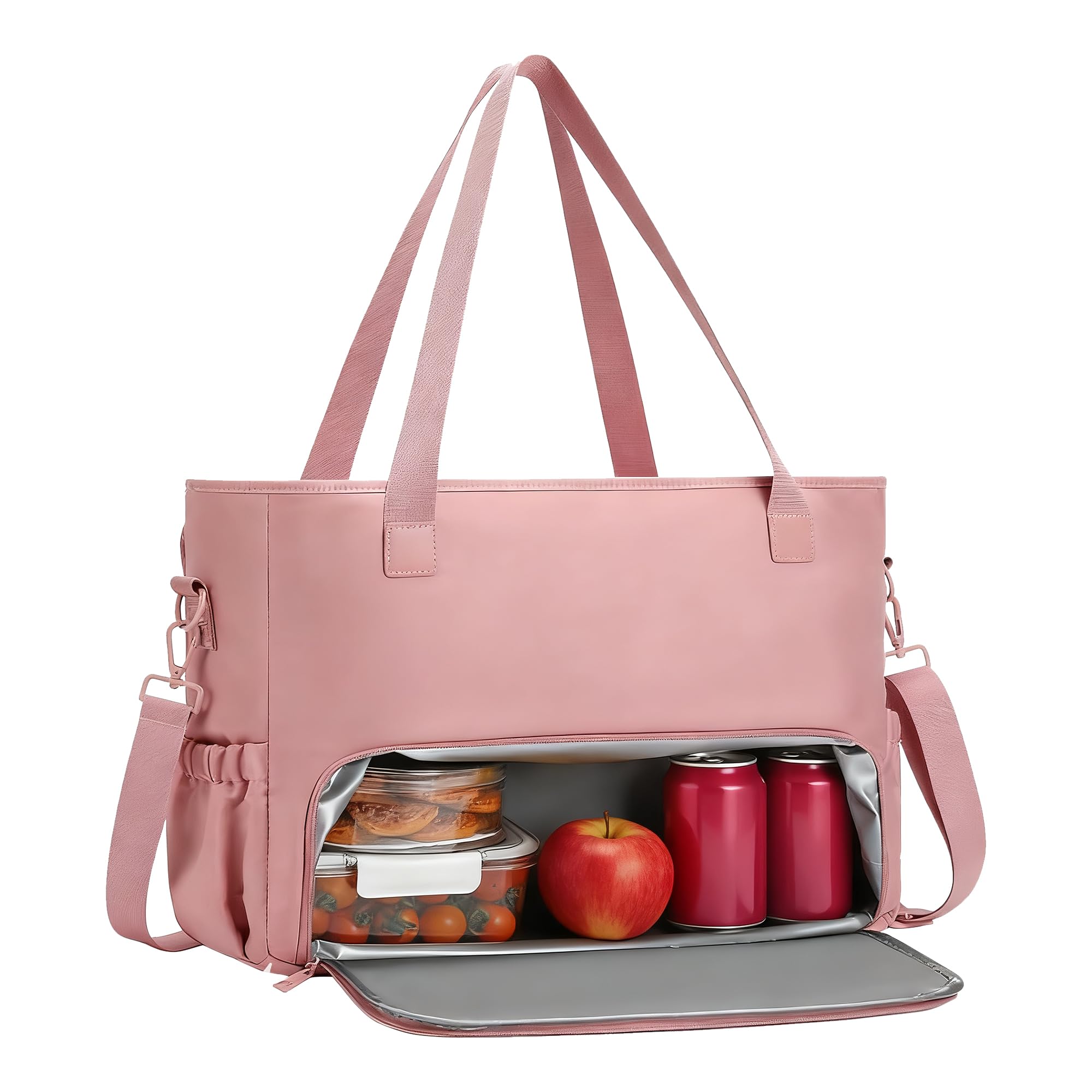 GarveeMore Laptop Bags with Insulated Lunch Compartment for Women, 15.6 Inch Laptop Tote Work Bag, Large Capacity Computer Handbags for Business Nurse Teacher Office College Travel