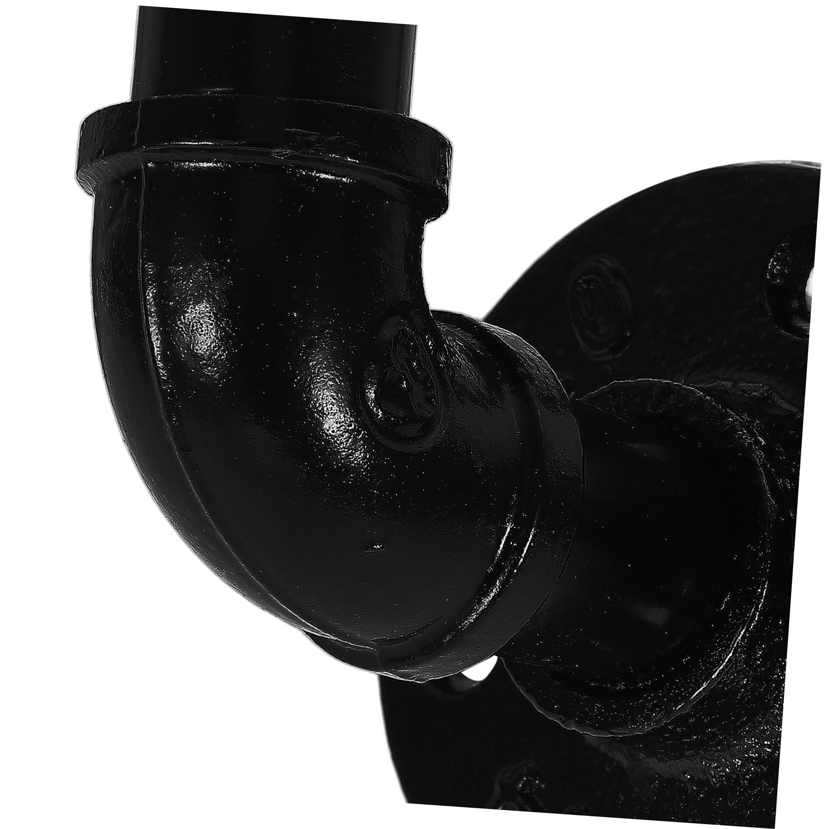 HOMSFOU Crochet Décoratif en Fer Noir Style Industriel, Lot de 4